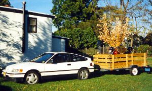 CRX With a Trailer !! Check the CRX Time Line for more info.